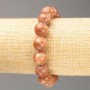Elastic Bracelet with Selenite (artificial acrylic) smooth beads, diameter 12.5 mm ±, length 18 cm ±