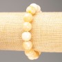 Elastic Pearl Bracelet (Synthetic Acrylic) Smooth Beads, 12.5 mm diameter ±, length 18 cm ±