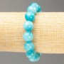 Bracelet on elastic thread Aquamarine (synthetic acrylic) smooth bead, diameter 12.5 mm±, length 18 cm±