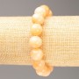 Elastic Bracelet with Selenite (artificial acrylic) smooth bead, diameter 12.5 mm ±, length 18 cm ±