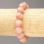 Elastic Bracelet Strawberry Quartz (artificial acrylic) smooth beads, diameter 12.5 mm±, length 18 cm±