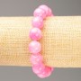 Strawberry Quartz Bead Bracelet on Elastic (artificial acrylic) Smooth Round Beads, diameter 12.5 mm±, length 18 cm±