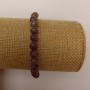 Bracelet on elastic Banded Quartz (imitation acrylic) dark gray smooth bead, diameter 6.5 mm±, length 18 cm±