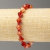 Elastic Bracelet with Sardonyx, Faceted Bicone Beads, 8x8 mm, length 18 cm