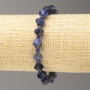 Sodalite Beaded Stretch Bracelet with Faceted Bicone Stones, 8x8 mm, length 18 cm
