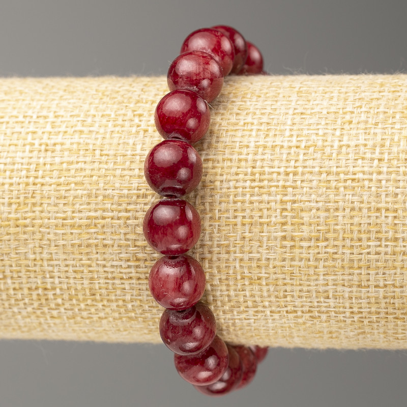 Elastic Bracelet Turquoise (artificial acrylic) smooth beads, 10mm diameter, length 18cm
