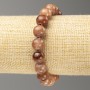 Elastic Bracelet with Howlite (Acrylic) Smooth Bead, 10mm diameter ±, length 18cm±