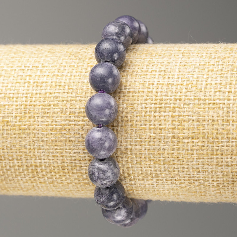 Elastic Bracelet with Amethyst Imitation (acrylic beads) smooth sphere, 10mm diameter +-, length 18cm+