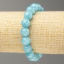 Bracelet on elastic cord Aquamarine (imitation acrylic) smooth beads, diameter 10mm +-, length 18cm+
