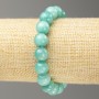 Elastic Bracelet Aquamarine (artificial acrylic) smooth ball, diameter 10mm +-, length 18cm+