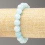 Elastic Bracelet Aquamarine (artificial acrylic) smooth beads, 10mm diameter +-, length 18cm+