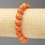 Elastic Bead Bracelet Carnelian (Imitation Acrylic) Smooth Round Beads, 10mm diameter ±, length 18cm ±
