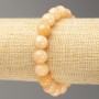 Elastic Bracelet with Selenite-like Acrylic Beads, Smooth Round 10mm, Length 18cm