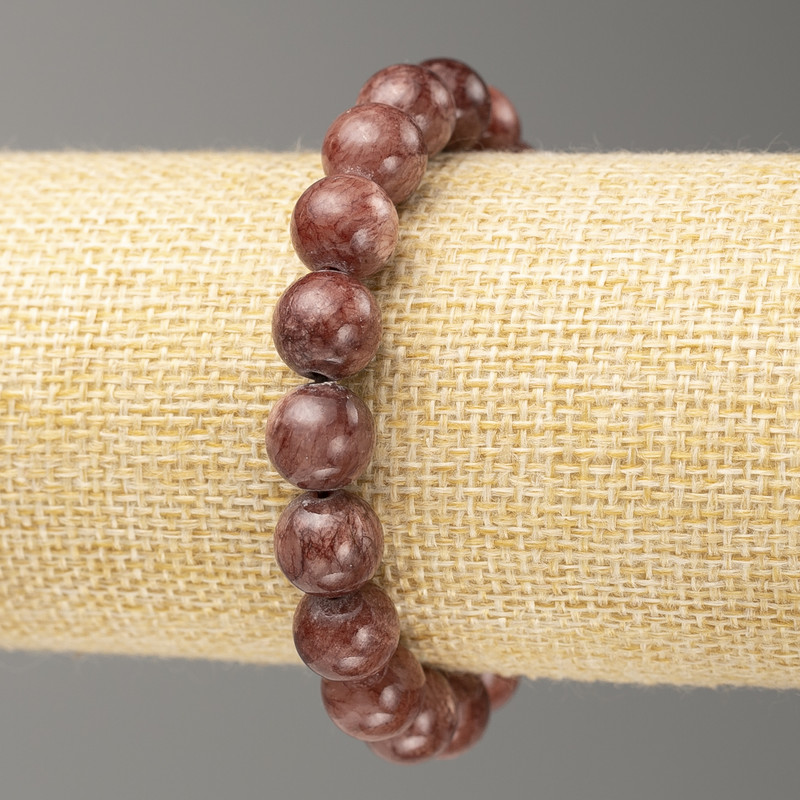 Elastic Bracelet Celestite-Imitation (Acrylic) Smooth Bead, 10mm diameter ±, Length 18cm±