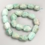 Amazonite Beads on Thread, Faceted Natural Nuggets, diameter 15x20mm, length 37cm