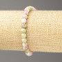 Bracelet Pink-Green White Oceanic Jade (imitation acrylic beads), diameter 6mm +-, length 18cm+- smooth bead on elastic