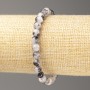 Bracelet Grey-White Oceanic Jade (artificial acrylic), diameter 6mm +-, length 18cm+- smooth bead on elastic