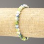 Bracelet Oceanic Jadeite Blue-Green White Oceanic - Acrylic (artificial) 6mm diameter ±, length 18cm ±, smooth beads on elastic