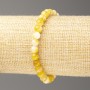 Bracelet Yellow-White Oceanic Jade (artificial acrylic), 6mm diameter +-, length 18cm+- smooth bead on elastic