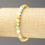 Bracelet Oceanic Jade Green Yellow White (synthetic acrylic), 6mm diameter +-, length 18cm +-, smooth bead on elastic