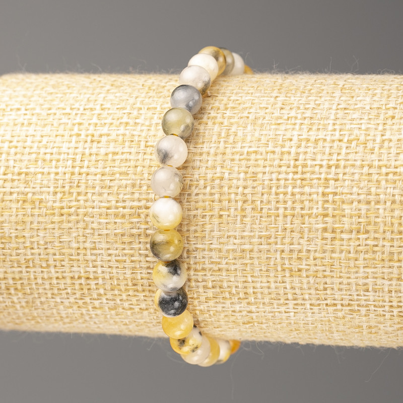 Bracelet, Ocean Jade (artificial acrylic), 6mm diameter ±, length 18cm ±, smooth bead on elastic