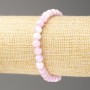 Bracelet lavender-white Oceanic Jade (artificial acrylic beads), 6mm diameter ±, length 18cm ± smooth round beads on elastic