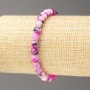 Bracelet Gray-Mauve-White Oceanic Jade (artificial acrylic), diameter 6mm +-, length 18cm+- smooth bead on elastic