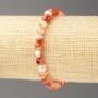 Bracelet White-Varied Oceanic Jade (artificial acrylic beads), diameter 6mm ±, length 18cm ± smooth beads on elastic