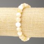 Bracelet Pearlized Balmlalut (plastic acrylic bead), diameter 8mm +-, length 7.09in +- smooth bead on elastic