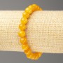 Bracelet Amber (artificial acrylic), diameter 8mm +-, length 18cm+-, smooth bead on elastic