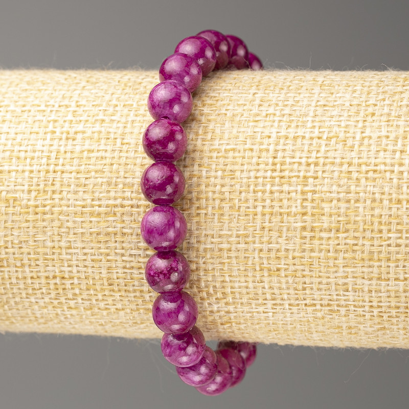 Bracelet Tourmaline (artificial acrylic), diameter 8mm ±, length 18cm ±, smooth beads on elastic