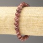 Bracelet of Imitation Selenite (acrylic) beads, diameter 8mm ±, length 18cm ±, smooth ball on elastic