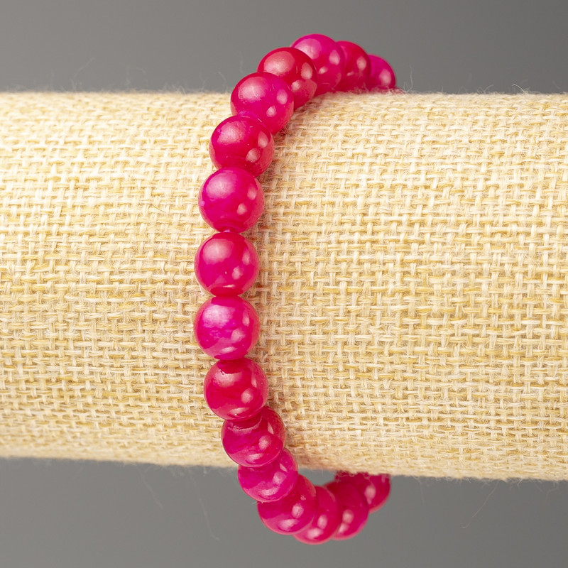Bracelet Tourmaline (artificial acrylic), diameter 8mm +-, length 7.1in +- smooth bead on elastic