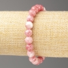 Strawberry White Ocean Jade (Artificial Acrylic) Bracelet, 8mm diameter ±, length 18cm ±, smooth beads on elastic