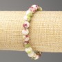 Bracelet pink-green-white oceanic Jade (artificial acrylic), 8mm diameter +-, length 18cm+-, smooth bead on elastic