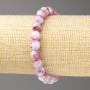 Bracelet dark pink-purple amethyst (individual acrylic) smooth bead, diameter 8mm +-, length 18cm+- stretch