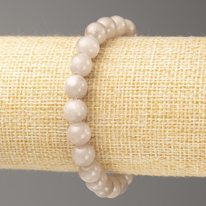 Bracelet Smoky Agate (plastic acrylic bead), diameter 8mm +-, length 18cm+-, smooth ball on elastic