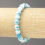 Bracelet Blue-White Oceanic Jade (synthetic acrylic), diameter 8mm +-, length 18cm+-, smooth bead on elastic