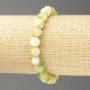 Bracelet green yellow white ocean-inspired Jade imitation (acrylic), diameter 8mm +-, length 18cm+-, smooth bead on elastic