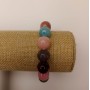 Bracelet on elastic Tonered quartz Assorted (artificial acrylic) smooth bead, diameter 12.5 mm±, length 18 cm±