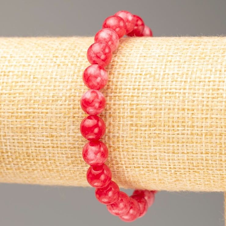 Elastic Bracelet Turquoise (imitation acrylic) beads, 8 mm diameter, length 18 cm