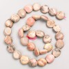 Rhodonite Beads on Thread, Rhodonite Tumbled, 11x15 mm ±, Length 40 cm ±