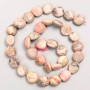 Rhodonite Beads on Thread, Rhodonite Tumbled, 11x15 mm ±, Length 40 cm ±