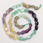 Fluorite Beads on Thread, Tumbled Fluorite 7×11–6×7 mm, Length 41 cm