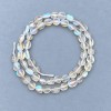 Opal Glass Beads on Thread, Tumbled, Ø6×7mm, 40 cm length