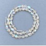 Opal Glass Beads on Thread, Tumbled, Ø6×7mm, 40 cm length