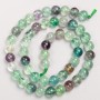 Fluorite Beads on Thread, Natural Stone, Smooth Round 8mm, Thread Length 39cm +