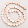 Beads on a Thread Natural Stone Pink Opal Smooth Round 8mm Diameter, 39cm Length +