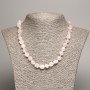 Necklace of rose quartz faceted, diameter 5×8-10 mm, length 50 cm