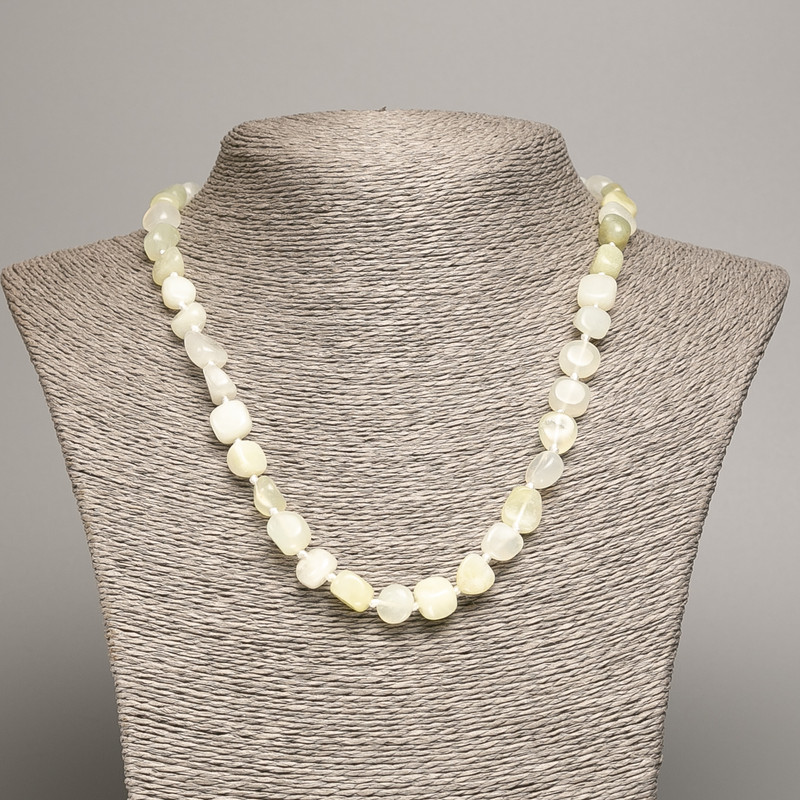 Onyx Bead Necklace, faceted, diameter 5×8-10mm, length 50cm